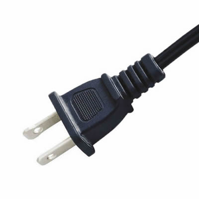 America UL Power Cord Molded Straight Plug 2 Prong Flat Plug NEMA 1-15P Power Supply Cords