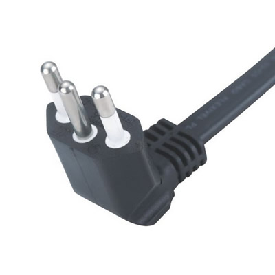 JFB-3W INMETRO Certified Brazil 3 Pin Right Angle Power Cord 16A 250V Assembly - Ningbo Jiajie Electronics Co., Ltd. JFB-3W INMETRO Certified Brazil 3 Pin Right Angle Power Cord 16A 250V Assembly