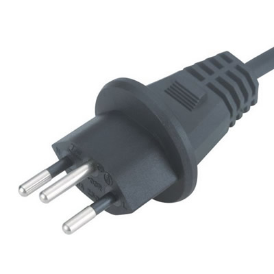 Model JF-03R Swiss SEV Waterproof Power Cord, 3-Pin PVC Cable