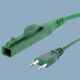 Model XZ-3 Italy IMQ Vacuum Cleaner Power Cord, 2-Pin PVC Green