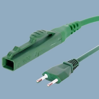 Model XZ-3 Italy IMQ Vacuum Cleaner Power Cord, 2-Pin PVC Green - Ningbo Jiajie Electronics Co., Ltd. Model XZ-3 Italy IMQ Vacuum Cleaner Power Cord, 2-Pin PVC Green