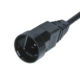 IEC C14 Waterproof Connector, Black PVC Outdoor 3-Pin Power Plug