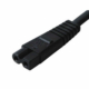 IEC 60320 C7 2-Slot Polarized Power Connector, Black PVC 18AWG
