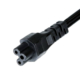 IEC 60320 C5 Connector, Black PVC Cloverleaf Power Plug for Laptop Adapters