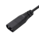 IEC 60320 C8 Connector, Black PVC Figure-8 Power Plug for Audio Video