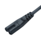 IEC 60320 C7 Connector, Black PVC Figure-8 Power Plug for Audio Devices