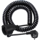 Schuko Earthing Spiral Extension Cord, H05VV-F 3G 1.5mm² Copper, 250V 16A Black