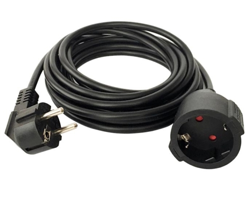 CEE 7/7 Schuko Extension Cord, Rubber, 16A 250V, Outdoor, CE GS
