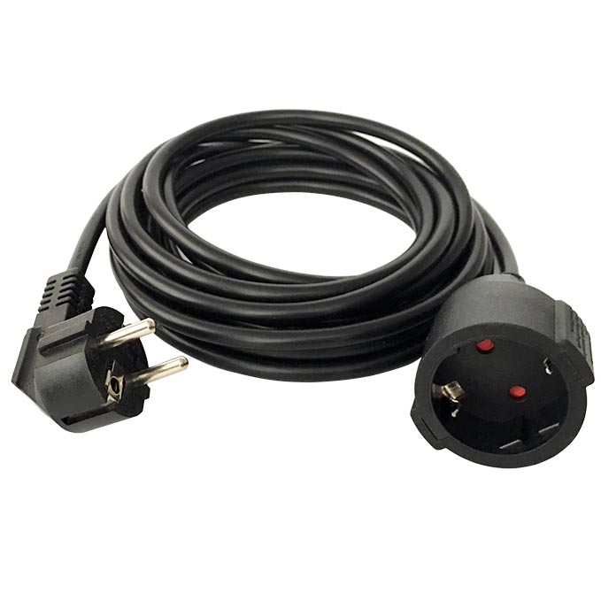 CEE 7/7 Schuko Extension Cord, Rubber, 16A 250V, Outdoor, CE GS