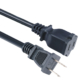 UL ETL NEMA 1-15 2-Pin Extension Cord, PVC, 15A 125V, Black