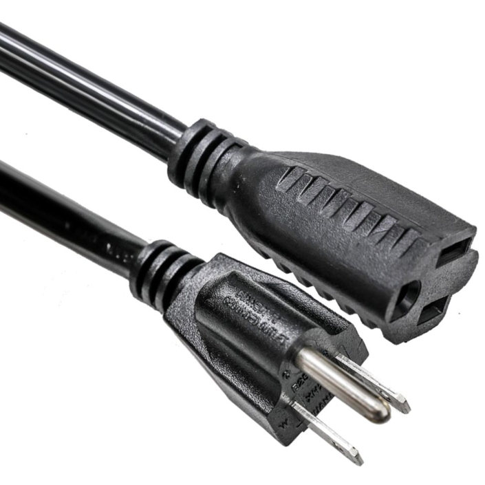 UL Listed NEMA 5-15 Extension Cord, PVC, 15A 125V, Indoor Outdoor